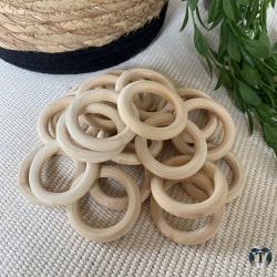 Blanke Houten Ring | Macramé | Plantenhanger | 5 cm | Set van 15 stuks | Hobby | DIY | Wandkleed | Interieur | Woondecoratie | Doe het zelf | Ringen | Kralen | TheOldOmen |
